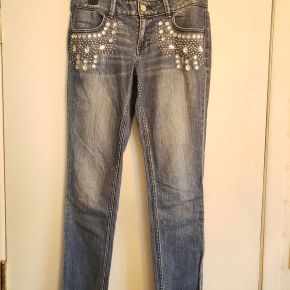 ABS Allen Schwartz Jeans Allen B Size 6 Embellished Denim Jeans